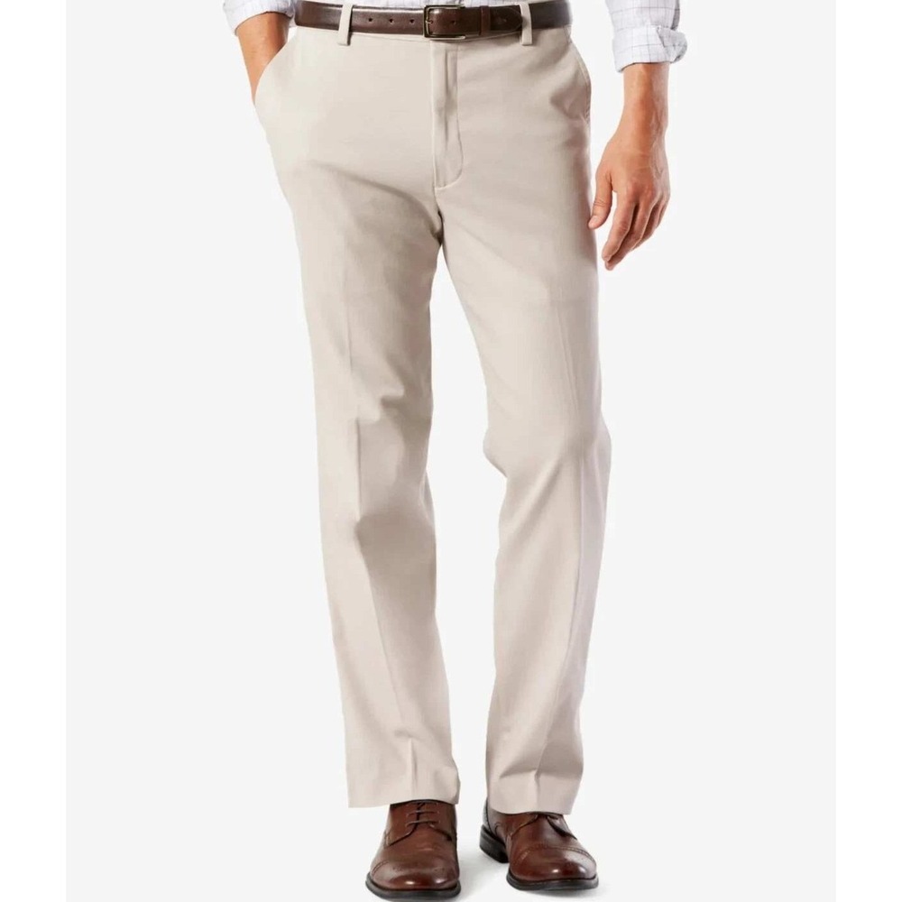 NWT Dockers Easy Men's 34x32 Beige Khaki Classic Fit Pants Cotton Blend Stretch
